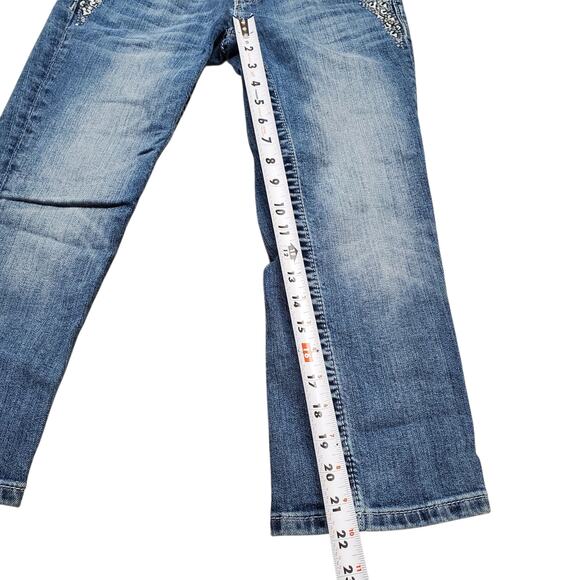 Y2k Miss Me Low Rise Embellished Capri Jeans Women's Size 27 - Picture 7 of 8